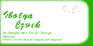 ibolya czvik business card